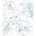 York Wallcoverings Floral Dreams 20' L x 20.5" W Peel & Stick Wallpaper Roll Non-Woven in Green | 20.5 W in | Wayfair PSW1531RL