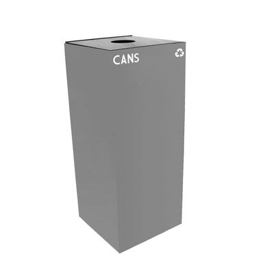 Witt 36GC01-SL Geocube 36 gal Cans Recycle Bin - Indoor, Fire Resistant, 36 Gallon, Slate, Gray