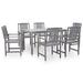 Red Barrel Studio® Rectangular 8 - Person Outdoor Dining Set Wood in Gray | 55.1" L x 31.5" W x 29.1" H | Wayfair 04CF0750823A43EFBAA6F4C1427C2E92