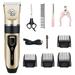 LICHENG Pet Dog Grooming Clippers Rechargeable Low Noise Cordless Pet Clippers Dog Hair Grooming Kit Dog Shaver with 8 Comb Quiet Electric Shears for All 8ml Black