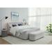 Kiki Upholstered Platform Bed in Cotton Ball Boucle