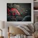 Dovecove Tropical Fish In Blue & Red IV - Animal Fish Wood Wall Art - Natural Pine Wood in Black/Brown/Orange | 12 H x 20 W x 1 D in | Wayfair