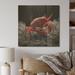 Dovecove Red Deepsea Crab In Red & Black VI - Animal Fish Wood Wall Art - Natural Pine Wood in White | 36 H x 36 W x 1.5 D in | Wayfair