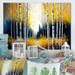 Millwood Pines Monochrome Golden Birch Trees By The River III - Landscape Canvas Wall Art Set Metal in Gray/Yellow | 32 H x 48 W x 1 D in | Wayfair