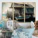 Breakwater Bay Rustic Port w/ A Fishing Boat I - Coastal Canvas Wall Art Set Metal in Black/Blue/Brown | 32 H x 48 W x 1 D in | Wayfair