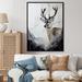 Millwood Pines Brown Deer In The Wild Painting I - Animals Deer Canvas Wall Art Metal in Black/Brown/Gray | 40 H x 30 W x 1.5 D in | Wayfair