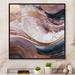 Mercer41 Ocean Waves Fluidity In Marble III - Abstract Marble Wall Decor Canvas in Pink/White | 24 H x 24 W x 1 D in | Wayfair