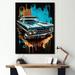 Williston Forge Red & Silver Expressions Of Classic Cars - Retro Car Wall Decor Metal in Black/Blue/Red | 32 H x 24 W x 1 D in | Wayfair