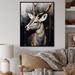 Millwood Pines Deer Portrait In The Wild - Animals Deer Canvas Prints Canvas, Cotton in Black/Brown/Yellow | 20 H x 12 W x 1 D in | Wayfair