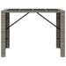 Latitude Run® Datavian Rectangular 57.1" L x 31.5" W Outdoor Bar Table Glass/Wicker/Rattan in Gray | 43.3 H x 57.1 W x 31.5 D in | Wayfair