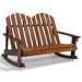 Highland Dunes Tabris Wood Outdoor Adirondack Chair Wood in Brown | 27 H x 39 W x 27.5 D in | Wayfair 9D14467CDE384EEB81DE132EAD920B48