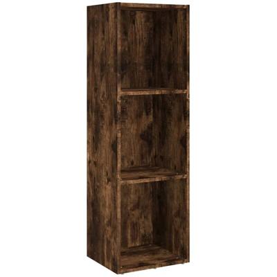 Bücherschrank/TV-Schrank Räuchereiche 36x30x114cm Holzwerkstoff Vidaxl