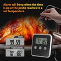 Mairbeon 1 Set Food Thermometer Heat Resistant High-precision Timer Large Screen Digital Display Temperature-Alert Baking Thermometer for Kitchen