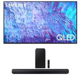 Samsung QN75Q80CAFXZA 75 Inch 4K QLED Direct Full Array with Dolby Smart TV with a Samsung HW-Q60C 3.1ch Soundbar and Subwoofer with Dolby Atmos (2023)