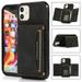 ELEHOLD Leather Wallet Case for iPhone 13 Case iPhone 13 Wallet Case with PU Leather Card Pockets Back Flip Cover Black