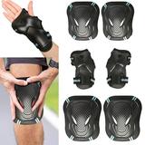 Huahong-6 Pcs/Set Adult Kids Ice Skating Protective Gear Elbow Pads Hip Pads Wrist Safety Protector Cycling