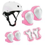 Suzicca 7PCS Child Protective Gear Set Roller Skating Wrist Elbow Knee Pads for Boys Girls Bike Scooter Roller Skating Stateboard