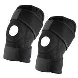 2PCS Knee Brace Support Sleeve Adjustable Patella Stabilizer Protector Nylon Wrap for Arthritis Meniscus Tear Running Basketball