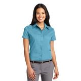 Port Authority Ladies Short Sleeve Easy Care Shirt-3XL (Maui Blue)