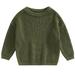 Calsunbaby Autumn Baby Boys Girls Solid Color Sweaters Sweater Kids Sweaters For Winter Knitted Bottoming Boys Sweaters 3-6 Months