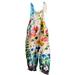 up to 60% off Gifts Jumpsuits for Women Fashion Tie Dye Loose Pocket Adjustable Strap Cotton Linen Baggy Maxi Jumpsuits Overalls Summer Formal Floral Print Round Neck Sleeveless Long Rompers Blue l