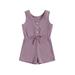 Jkerther Toddler Baby Girl Summer Clothes Ribbed Sleeveless Button Down Tank Top Short Jumpsuit Rompers One Piece Outfit