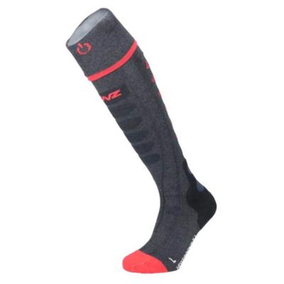 Lenz 5.1 Toe Cap Unisex Heated Socks with rcB 1200 Batteries - Re-Packaged Anthracite/Red