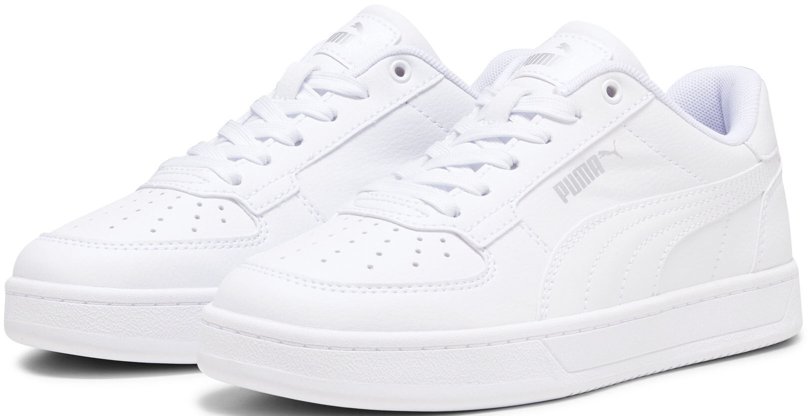 Sneaker PUMA "CAVEN 2.0 JR", Kinder, Gr. 39, schwarz-weiß (puma weiß, puma silber, puma schwarz), Synthetik, Sportlich, Schuhe Image