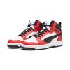 Sneaker PUMA "REBOUND V6", Gr. 41, bunt (puma weiß, puma schwarz, for all time rot), unifarben, sportlich, Schuhe