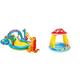 Intex Dinoland Play Center Aufblasbares Wasserspielzentrum, Verschiedene Modelle (mit und ohne Vulkan), Mehrfarbig, 333x229x112 cm, 280 Liter & Mushroom Baby Pool 57114NP