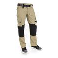 Tricorp 502009 Workwear Canvas Cordura-Besatz Arbeitshose, 65% Polyester/35% Baumwolle, 100% Nylon (500D) Cordura, 300g/m², Khaki-Schwarz, Größe 64