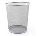 Silver Mesh Waste Paper Rubbish Bin Metal Small for Office, Living Rooms, Bedrooms (10)