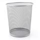 Silver Mesh Waste Paper Rubbish Bin Metal Small for Office, Living Rooms, Bedrooms (10)