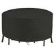 Garden Furniture Cover,Dia 300cm x H 95cm(118x37in)Round Outdoor Table Cover,Waterproof,Windproof,Anti-UV,Heavy Duty Rip Proof 420D Oxford Fabric Patio Rattan Furniture Covers,for Seater Set,Black