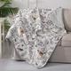 Levtex Home - Mockingbird - Quilted Throw - 50x60in. - Grey Toile with Birds and Butterflies - Reversible Pattern - Cotton