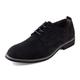 Mens Suede Shoes Brogues Dress Shoes Classic Casual Oxfords Formal Lace-ups Derbys Shoes Black UK 6.5