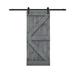 Barn Door - Calhome Paneled Wood Painted K Series Diy Barn Door w/ Installation Hardware Kit Plastic in Brown | 34" x 84" | Wayfair