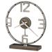 Howard Miller® Hollis Analog Quartz Tabletop Clock in Taupe Brown/Aged Silver Wood/Metal in Brown/Gray | 16.5 H x 15 W x 4 D in | Wayfair 635256