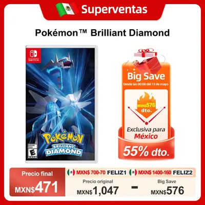 Pokemon Brilliant Diamond Nintendo Switch Game Deals Carte de jeu fongique officielle Petits