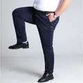 Pantalon d'optique pour hommes grande taille élastique décontracté long flexible