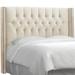 Birch Lane™ Knighten Upholstered Wingback Headboard Upholstered, Cotton in Black | California King | Wayfair C0A78F68061840D5AC724EC765AD2E4D