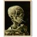 HAUS AND HUES Van Gogh Skeleton Cigarette Poster Van Gogh Skull with Cigarette Van Gogh Vincent Van Gogh Skull with Cigarette Skeleton Wall Decor (Beige Framed)