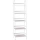 Ladder Shelf 5 Tier White Bookshelf Modern Open Bookcase for Bedroom Living Room Office White