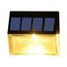 Vikakiooze Solar Lights Outdoor 4 Packs Solar Decks Lights Fence Lights Waterproof LED Solar Lights For Fences Stairs Patio Garden Yard Warm Lights