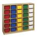 Childcraft Mobile Cubby Unit 30 Assorted Color Trays 47-3/4 x 13 x 42 Inches