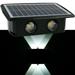 4 LED Solar Wall Light Glow Up and Down Solar Courtyard Lights IP66 Waterproof Solar Fence Lights RGB Solar Landscape Light for Garden(White)