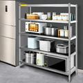 BENTISM Stainless Steel Shelving Adjustable Storage Shelf 5-Tier Storage Rack