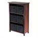 Pemberly Row 4-Tier Medium Storage Shelf with 6 Foldable Black Fabric Baskets