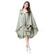 Yoone Stylish Hooded Women Raincoat Outdoor Long Poncho Waterproof Rain Coat Rainwear