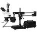 AmScope 3.5X-90X Stereo Boom Microscope with 5MP Camera + Fiber Optic Light New